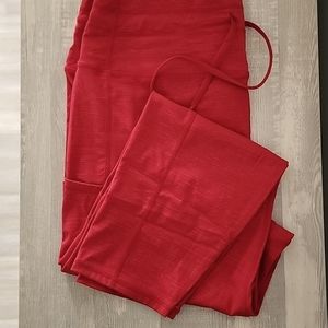 Zyia red battleship pocket leggings